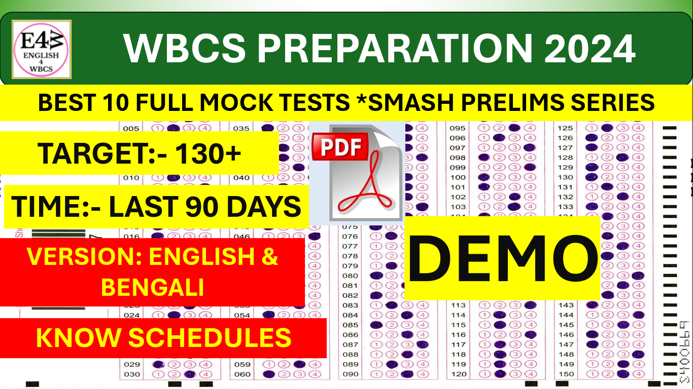 Smash WBCS Prelims2024 Mock Test Series Demo