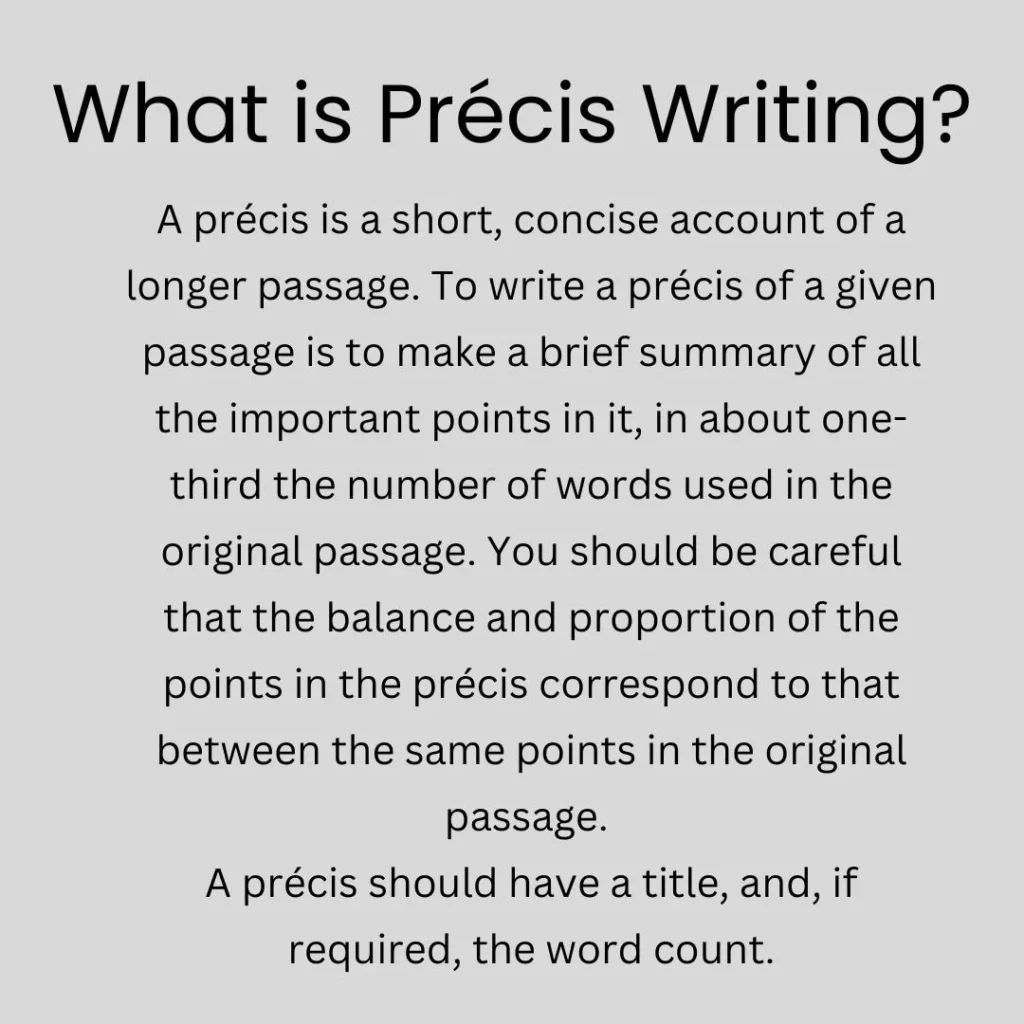 precis writing